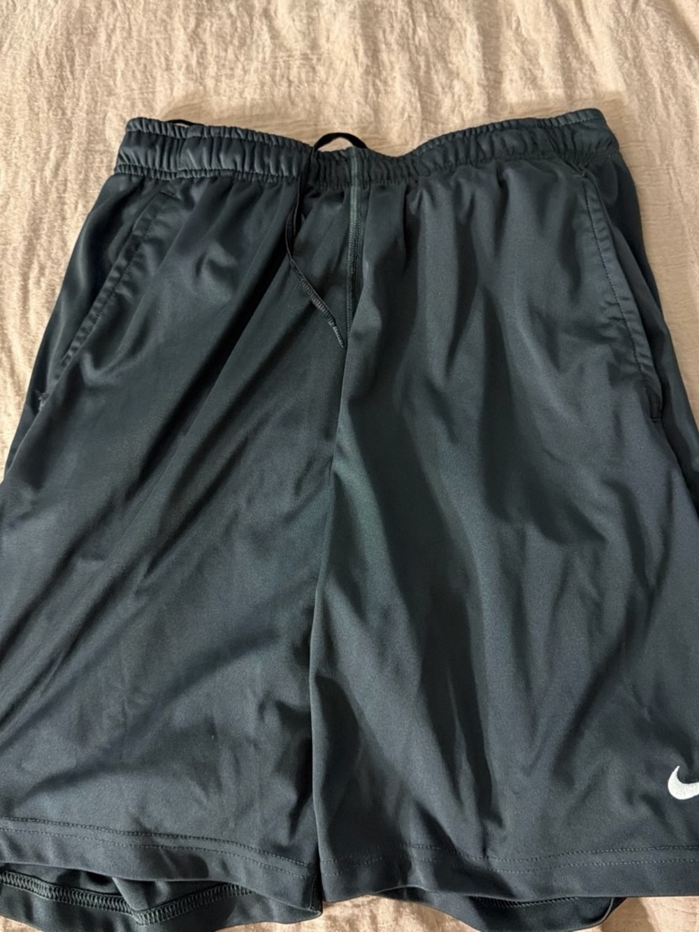 Nike Black Kids' Athletic Shorts with White Swoosh
